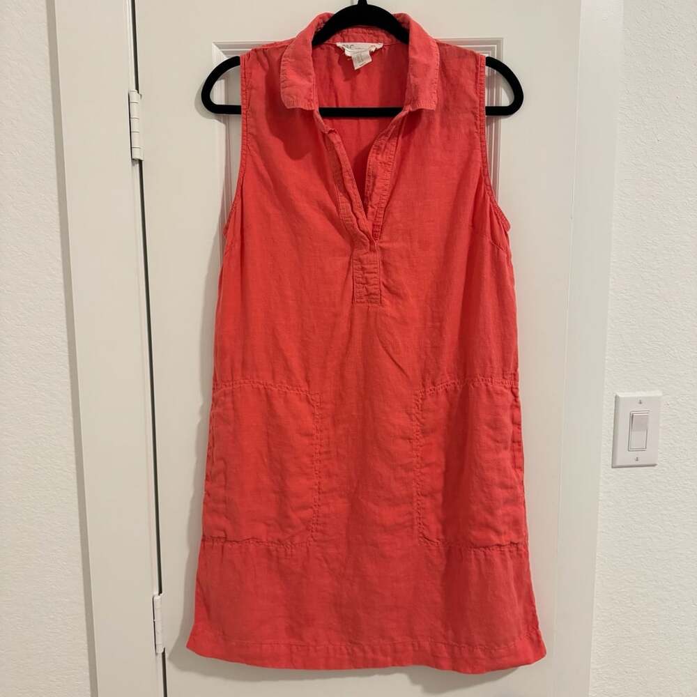 C & C California Women's 100% Linen Midi Tunic Dress...
